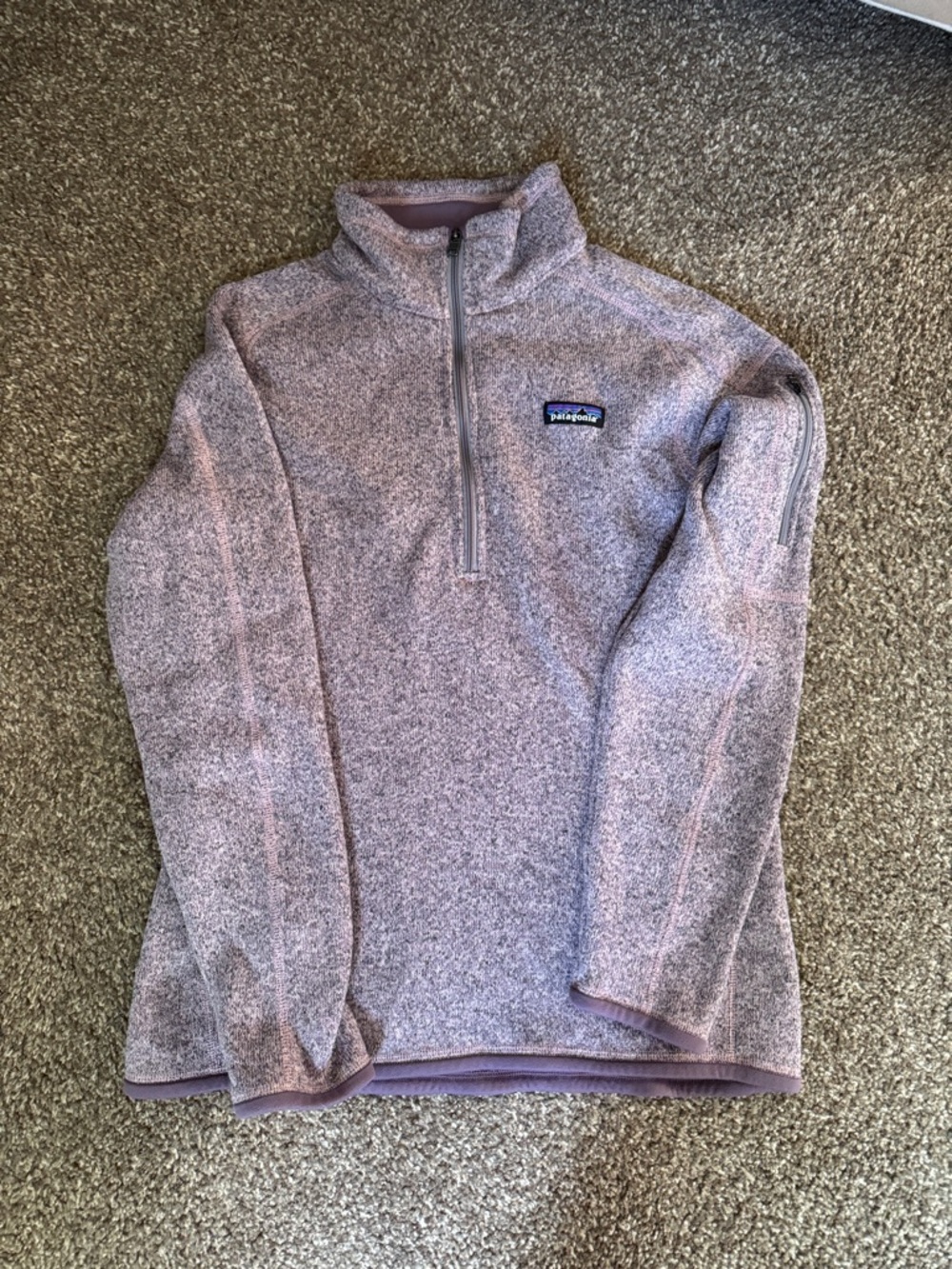 Patagonia Lavender Quarter-Zip Fleece Pullover